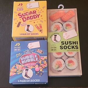 Colorful Fun Socks Gift Set 3 pair in gift boxes